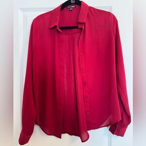 Fashion Nova Bold Red Blouse